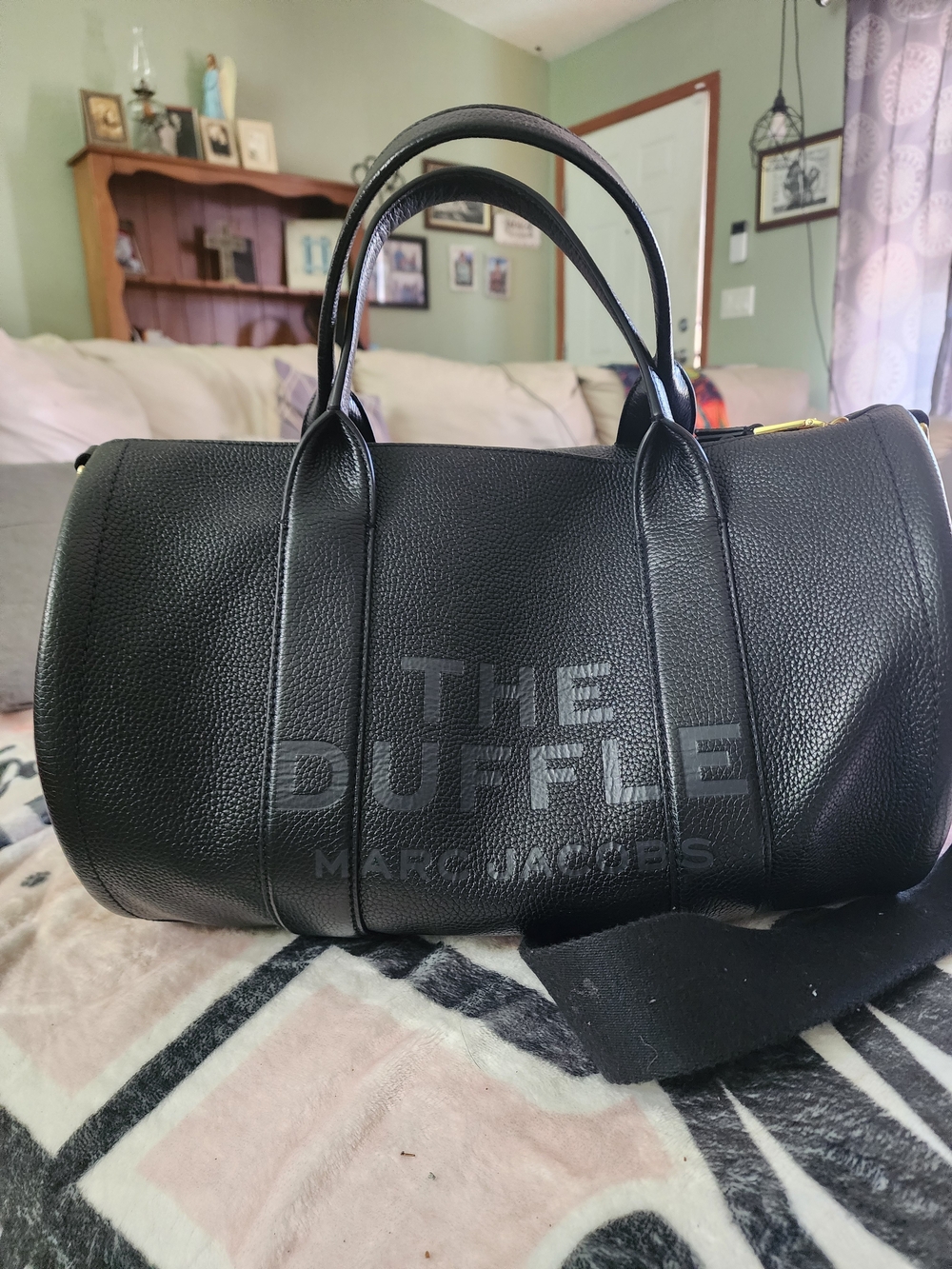Marc Jacobs Black Pebbled Leather Duffle 'The Duffle'